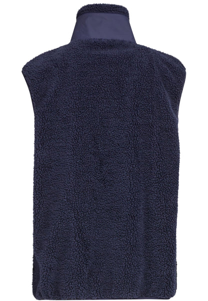 Bonded Sherpa Vest in Navy, Rückansicht