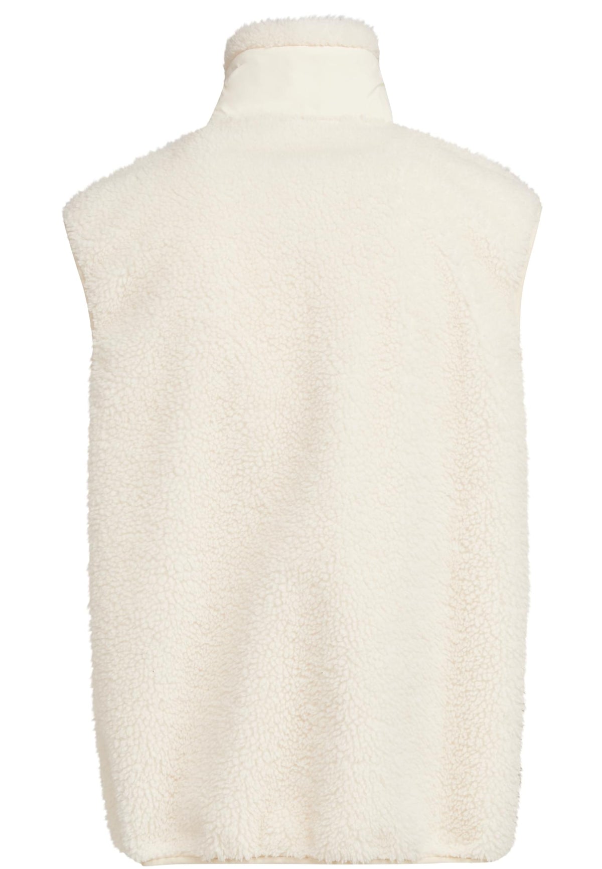 Bonded Sherpa Vest in White Sand, Rückansicht