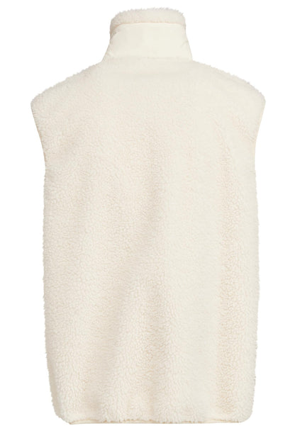 Bonded Sherpa Vest in White Sand, Rückansicht