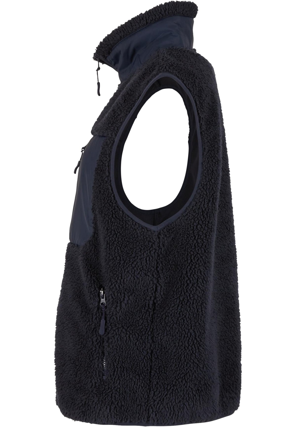 Bonded Sherpa Vest in Navy, Detailansicht
