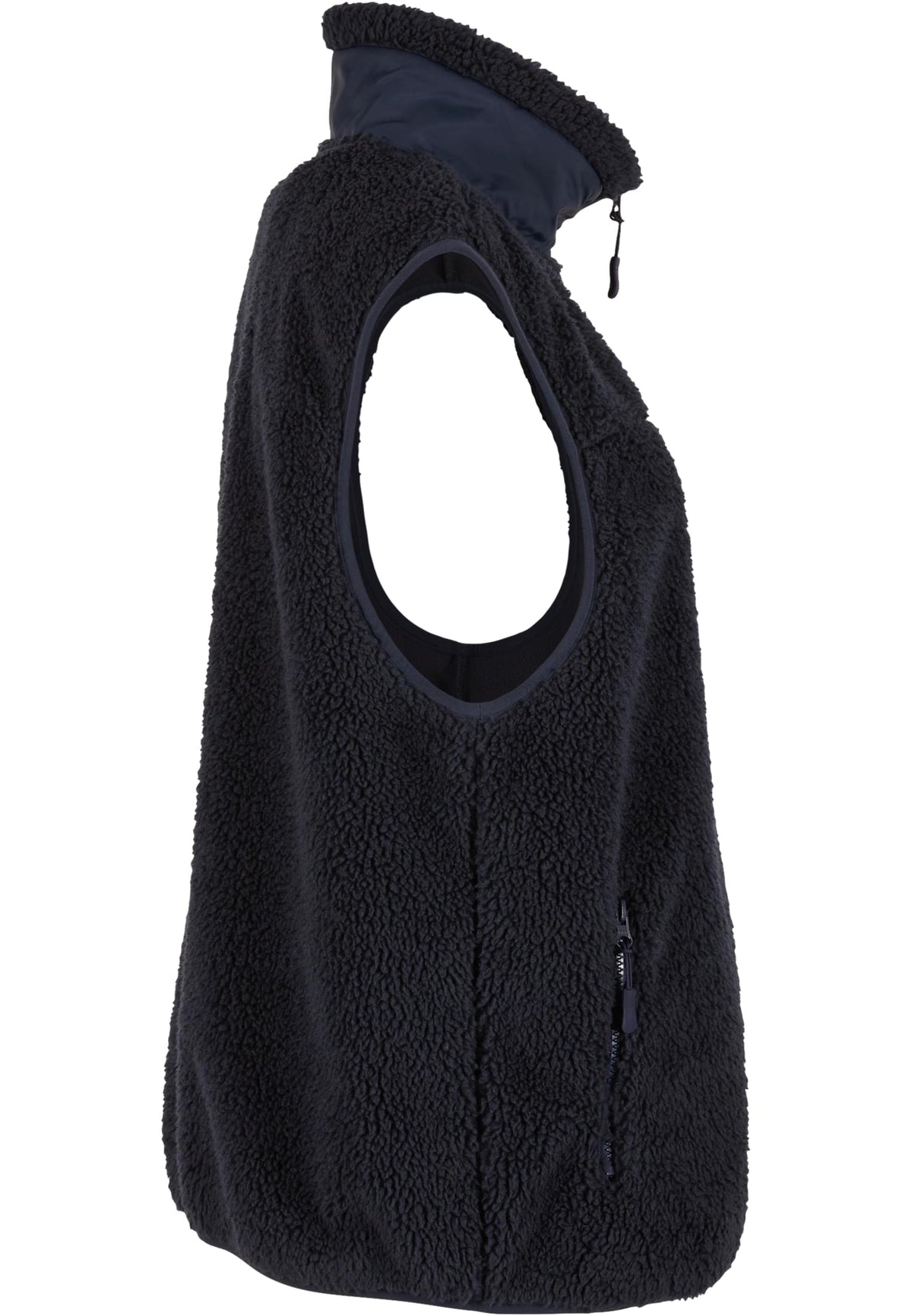 Bonded Sherpa Vest in Navy, Detailansicht