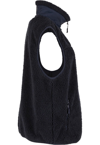 Bonded Sherpa Vest in Navy, Detailansicht