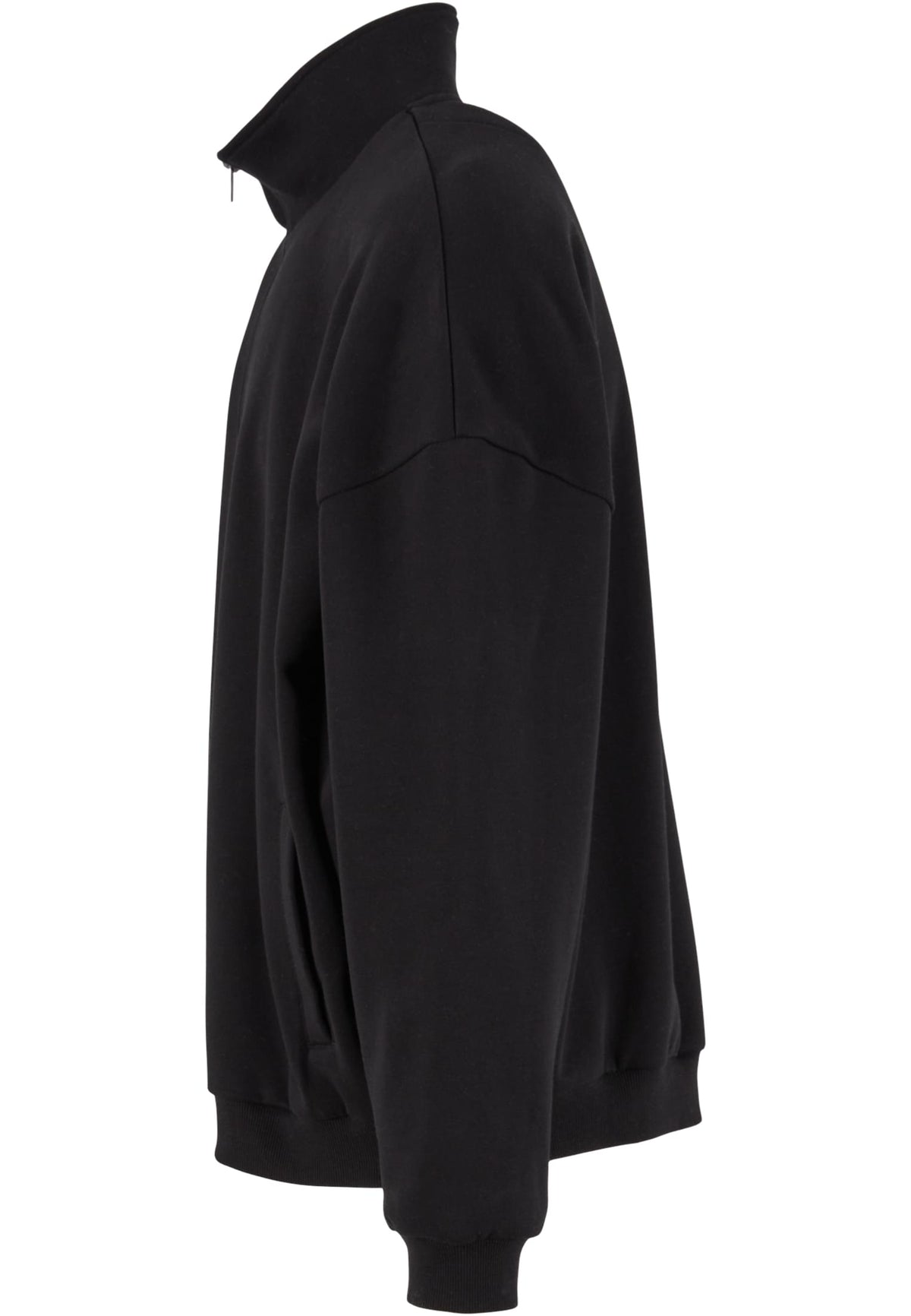 Oversized Zip jacket in Schwarz, Detailansicht