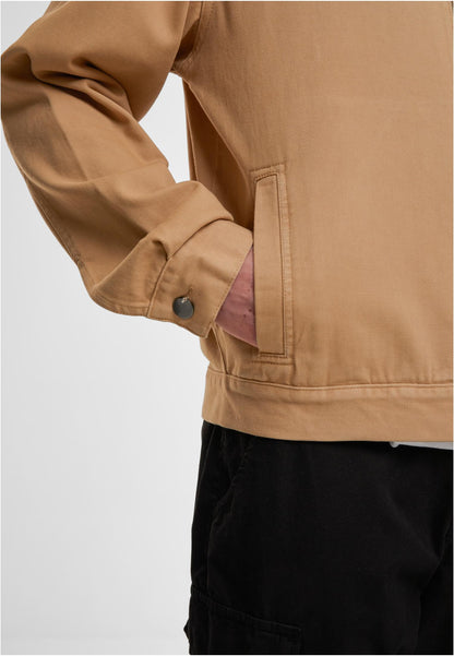 Basic Workwear Jacket in Union Beige, getragen