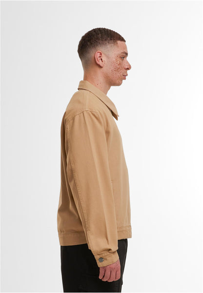 Basic Workwear Jacket in Union Beige, getragen