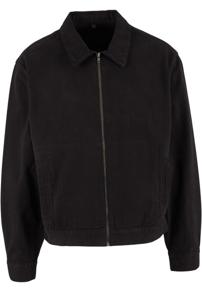 Basic Workwear Jacket in Schwarz, Vorderansicht