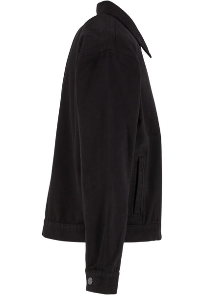 Basic Workwear Jacket in Schwarz, Detailansicht