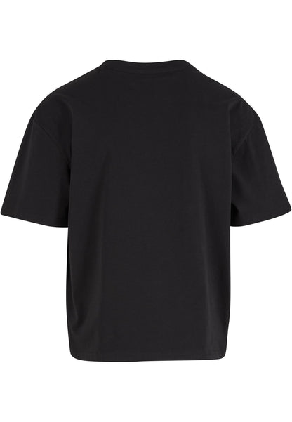 Cropped Oversize Tee in Schwarz, Rückansicht
